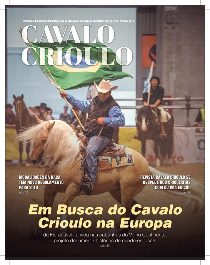Cover of Cavalo Crioulo magazine, the Europe issue.
